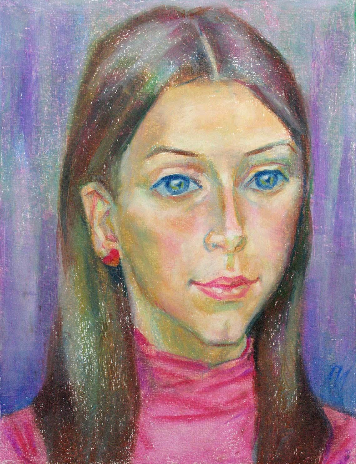NATASHA , paper, oil pastel, 35  27 cm, 2011



