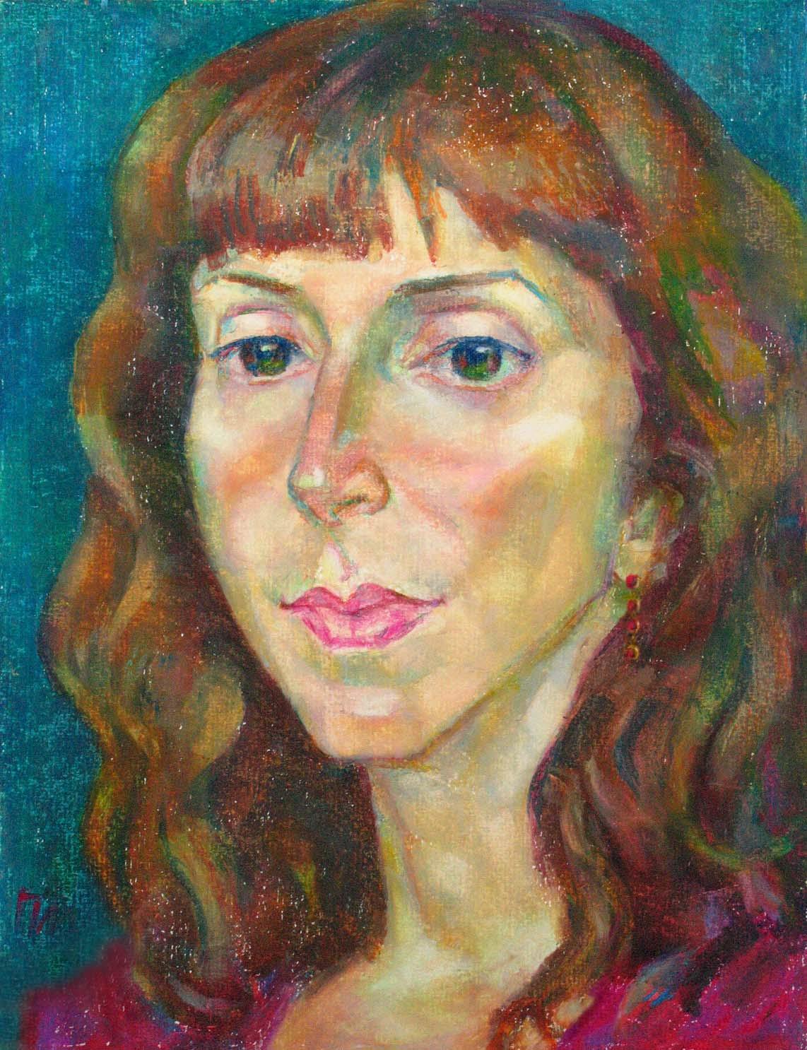 LARISA , paper, oil pastel, 35  27 cm, 2011



