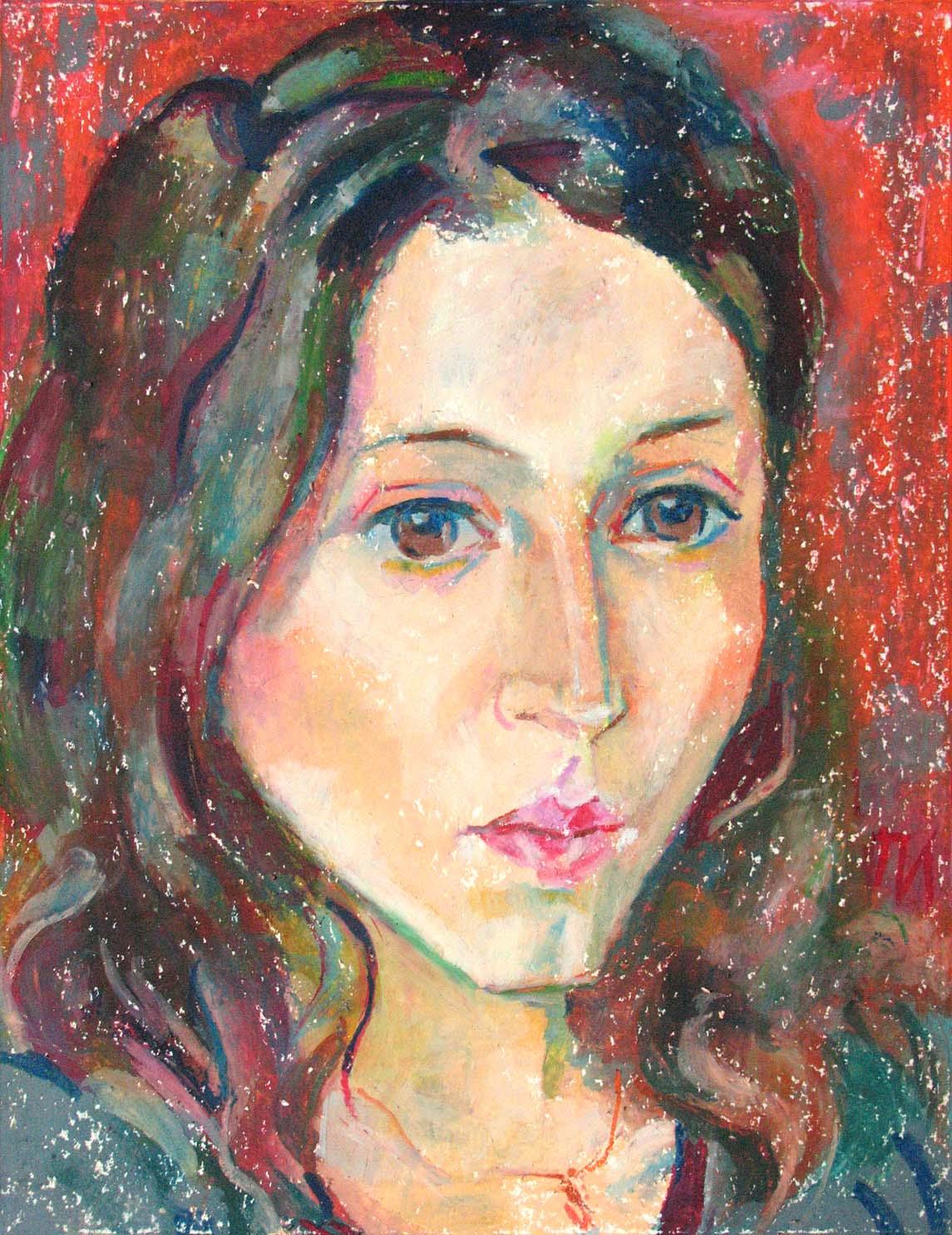 LOUISE  , paper, oil pastel, 35  27 cm, 2011




