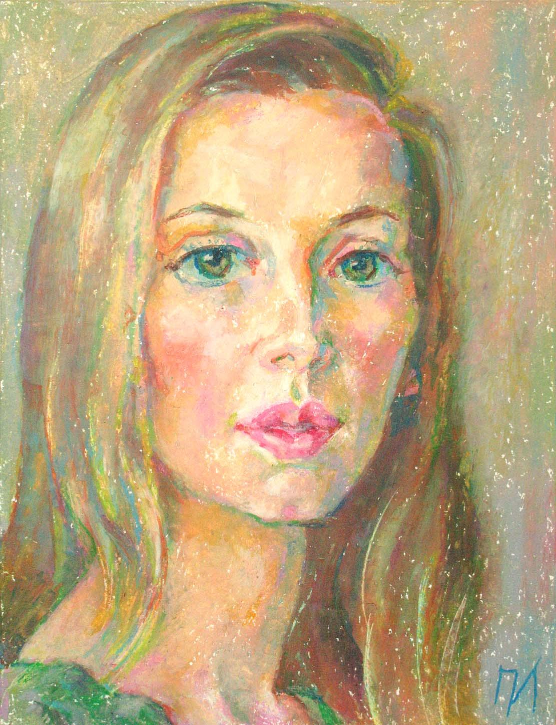 EMILIE  , paper, oil pastel, 35  27 cm, 2011



