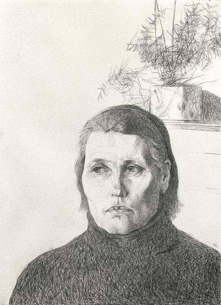 Mother - the portrait by Leonid Petrushin