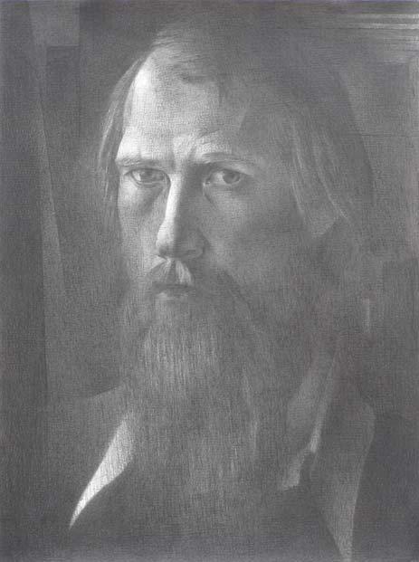 Self-portrait - the portrait by Leonid Petrushin