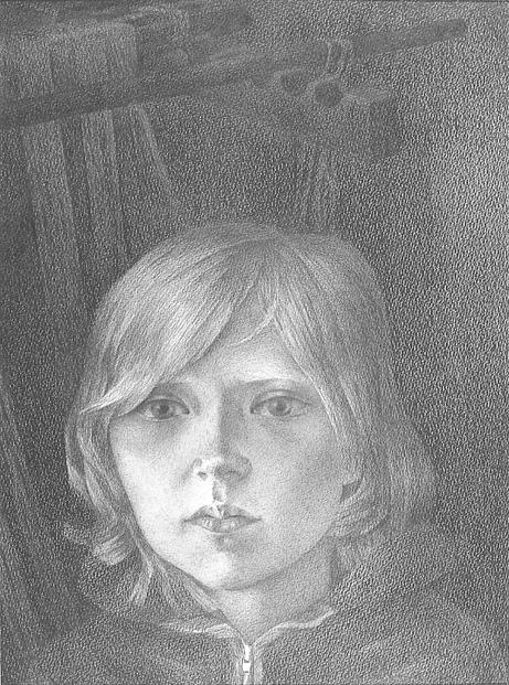 Asya - the portrait by Leonid Petrushin