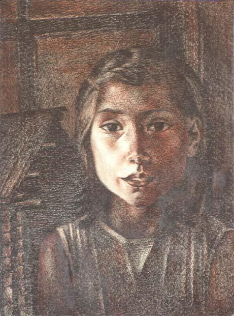 The girl from Purnema - the portrait by Leonid Petrushin