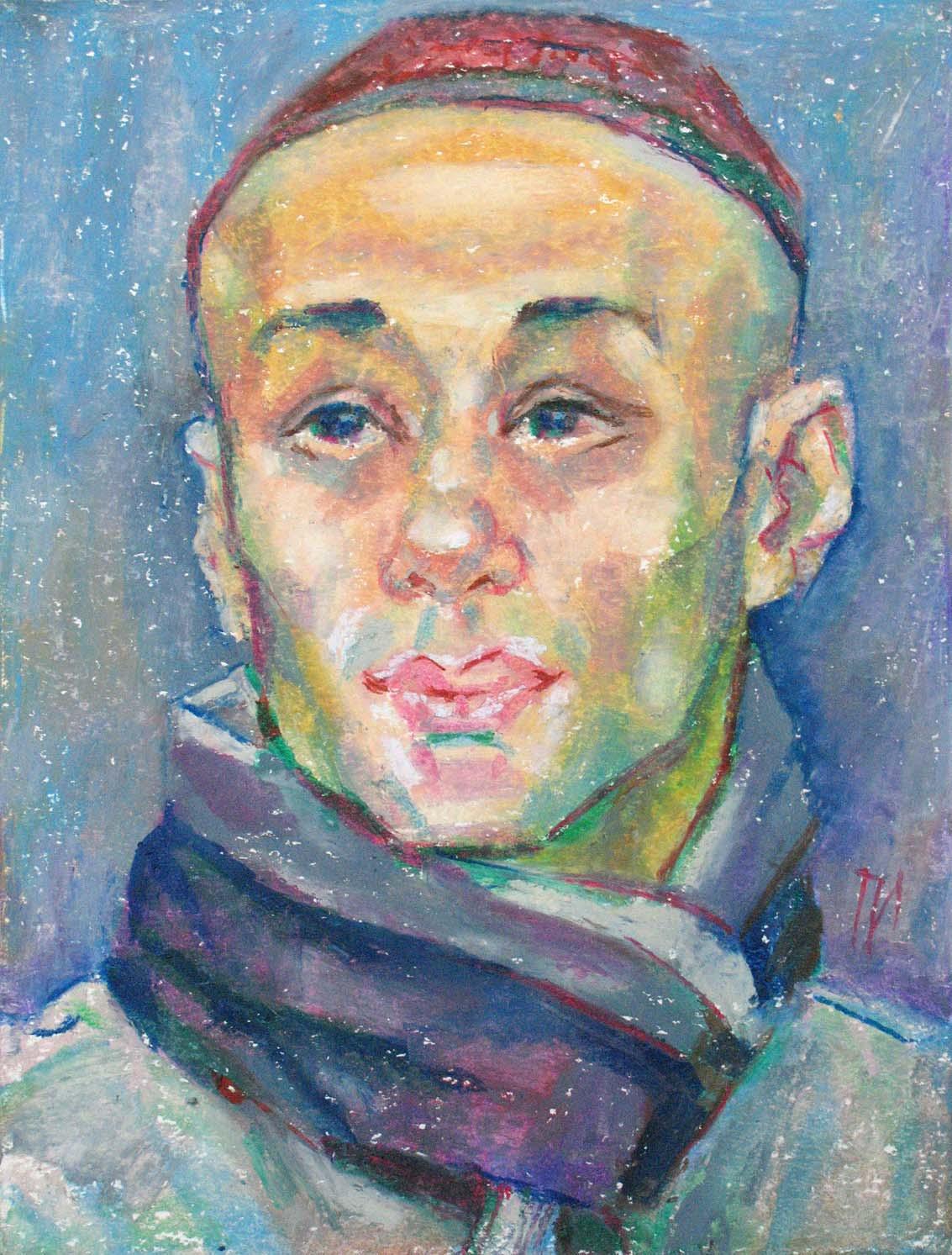 ALISHER , paper, oil pastel, 35  27 cm, 2012



