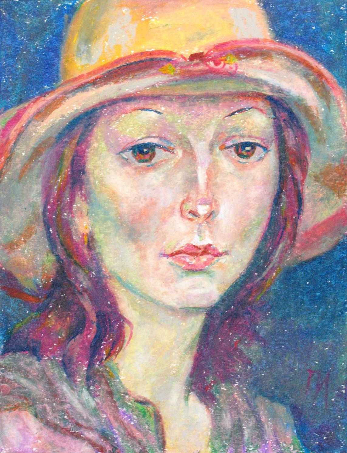 KATYA , paper, oil pastel, 35  27 cm, 2012



