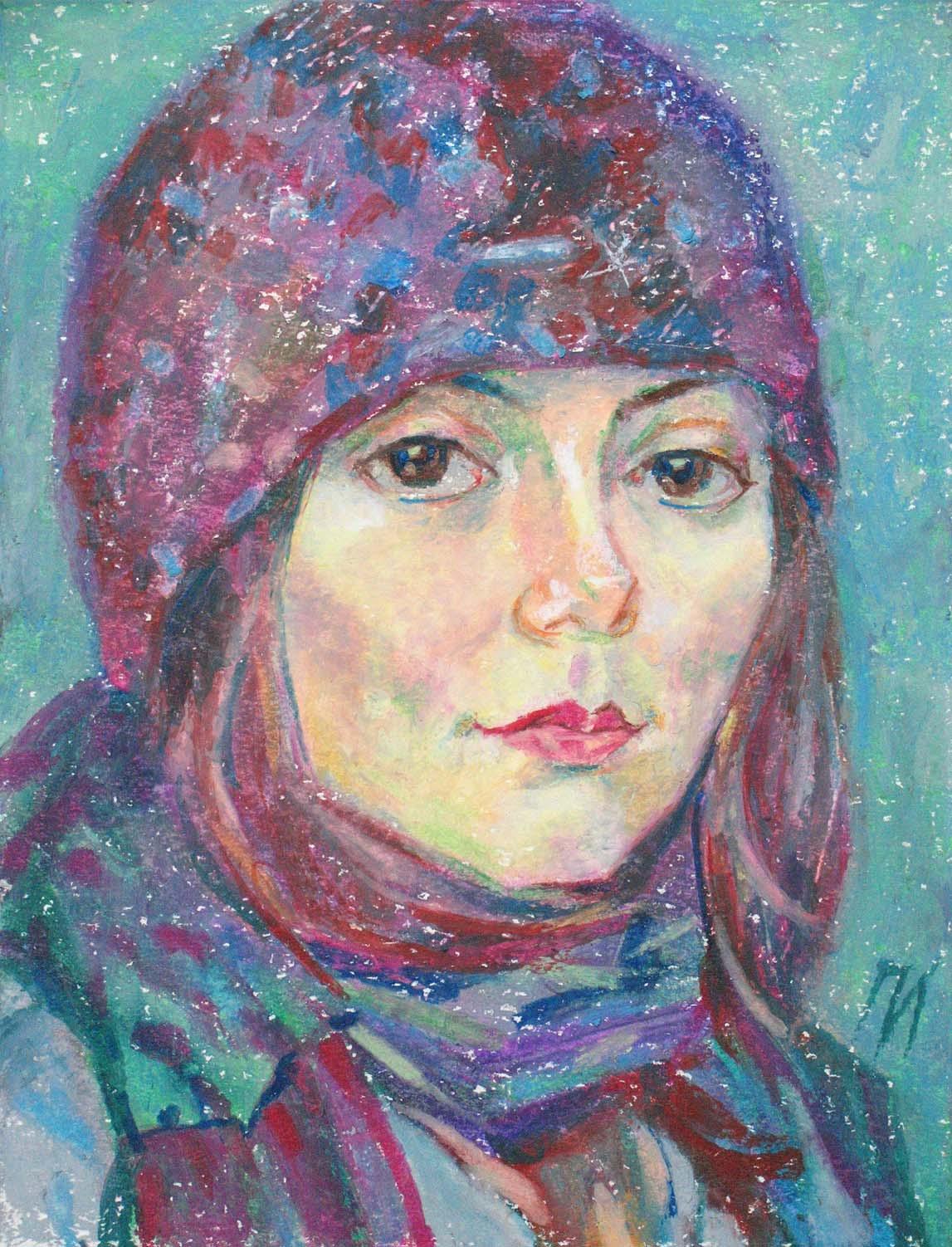 LENA , paper, oil pastel, 35  27 cm, 2012



