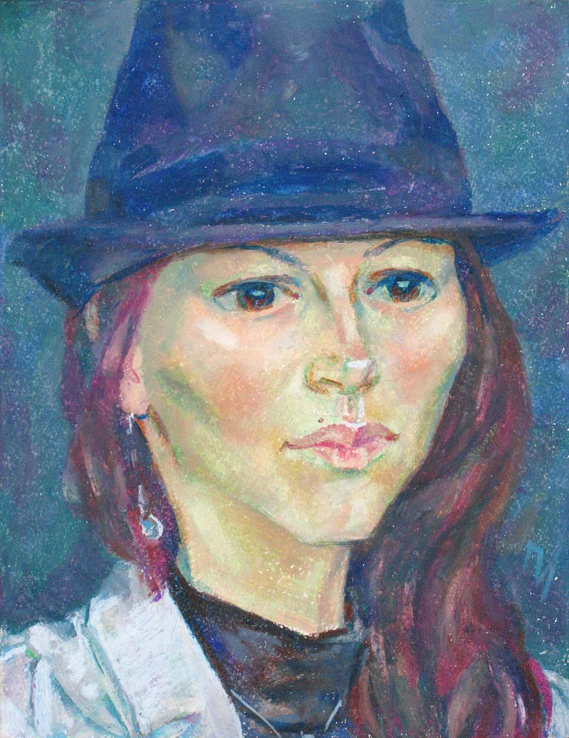NATALYA , paper, oil pastel, 35  27 cm, 2012



