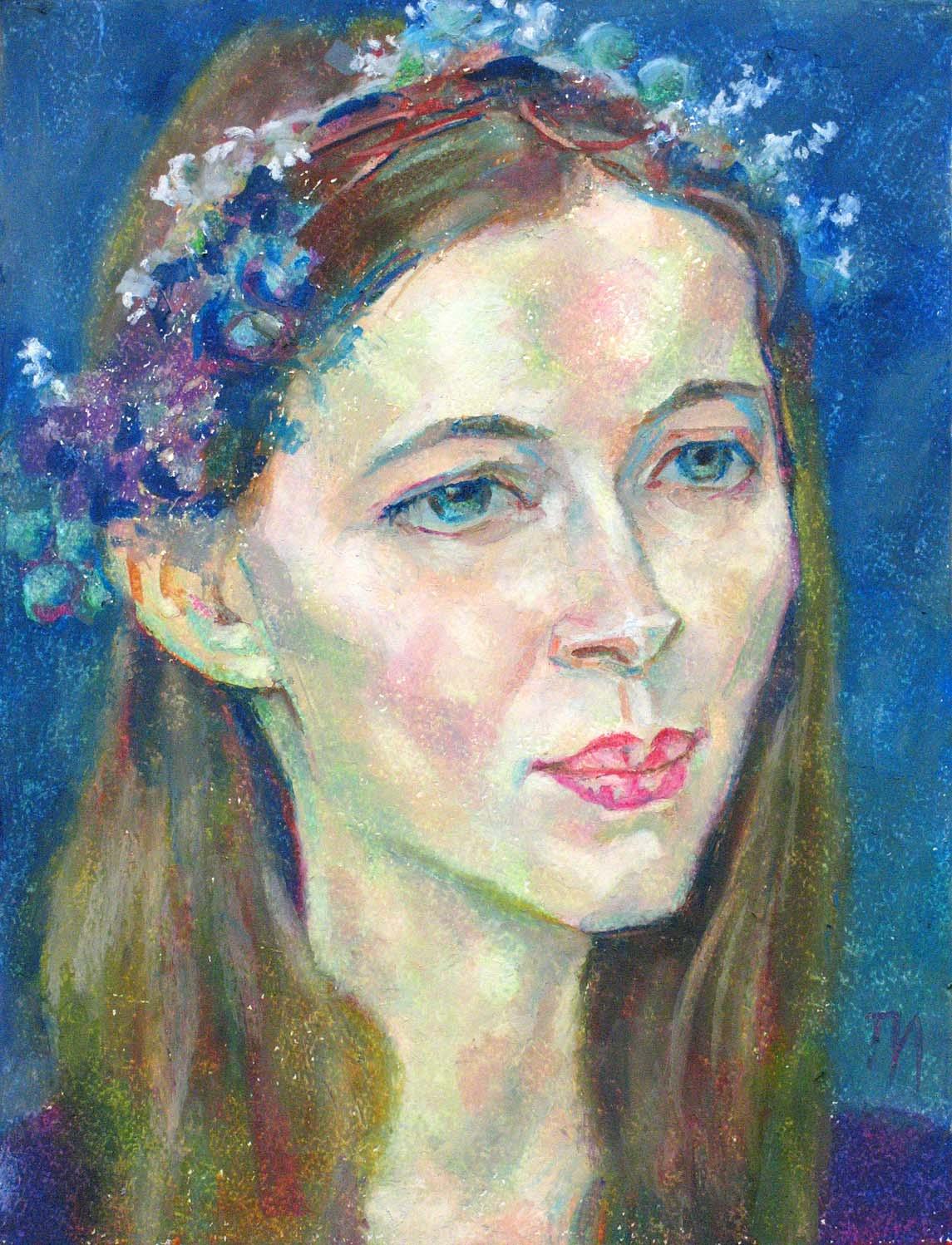 EKATERINA , paper, oil pastel, 35  27 cm, 2012



