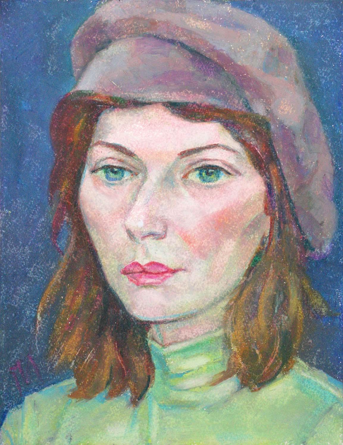 YELENA , paper, oil pastel, 35  27 cm, 2012



