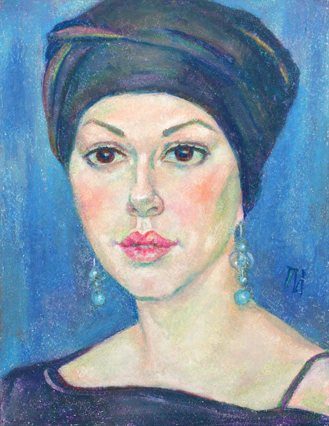 NATALIYA , paper, oil pastel, 35  27 cm, 2012



