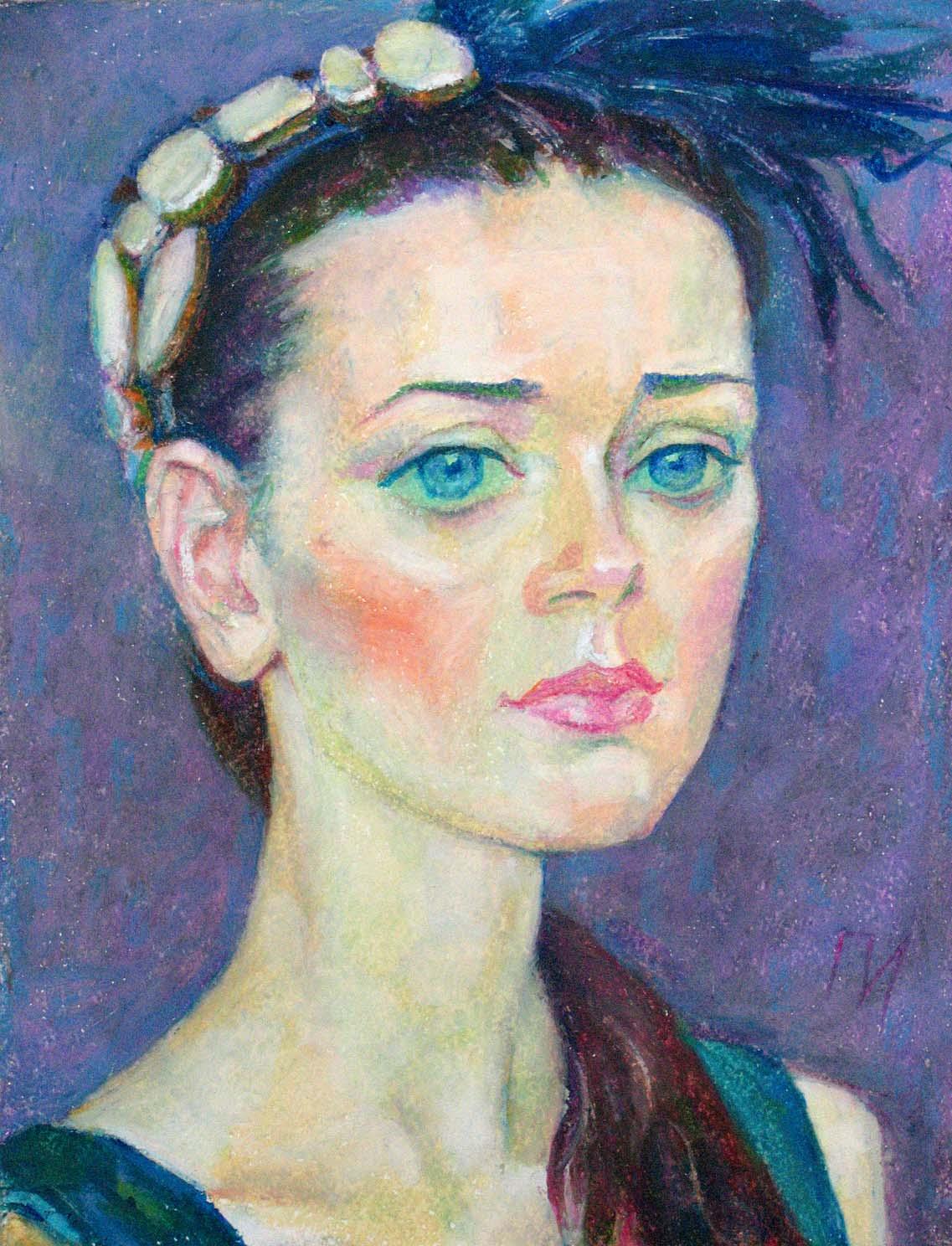 TATYANA , paper, oil pastel, 35  27 cm, 2012




