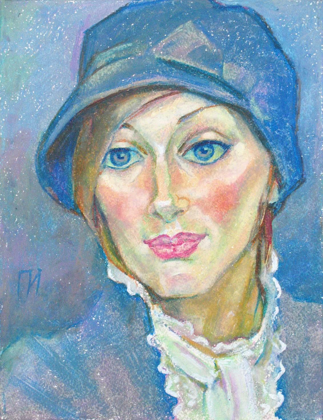 IRINA , paper, oil pastel, 35  27 cm, 2012



