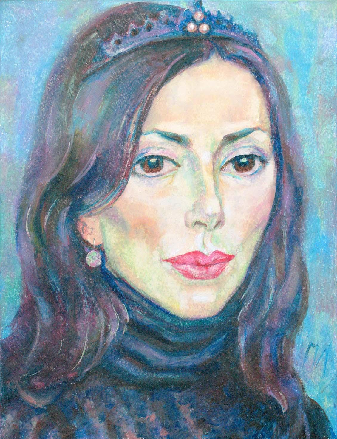 MARIA , paper, oil pastel, 35  27 cm, 2012



