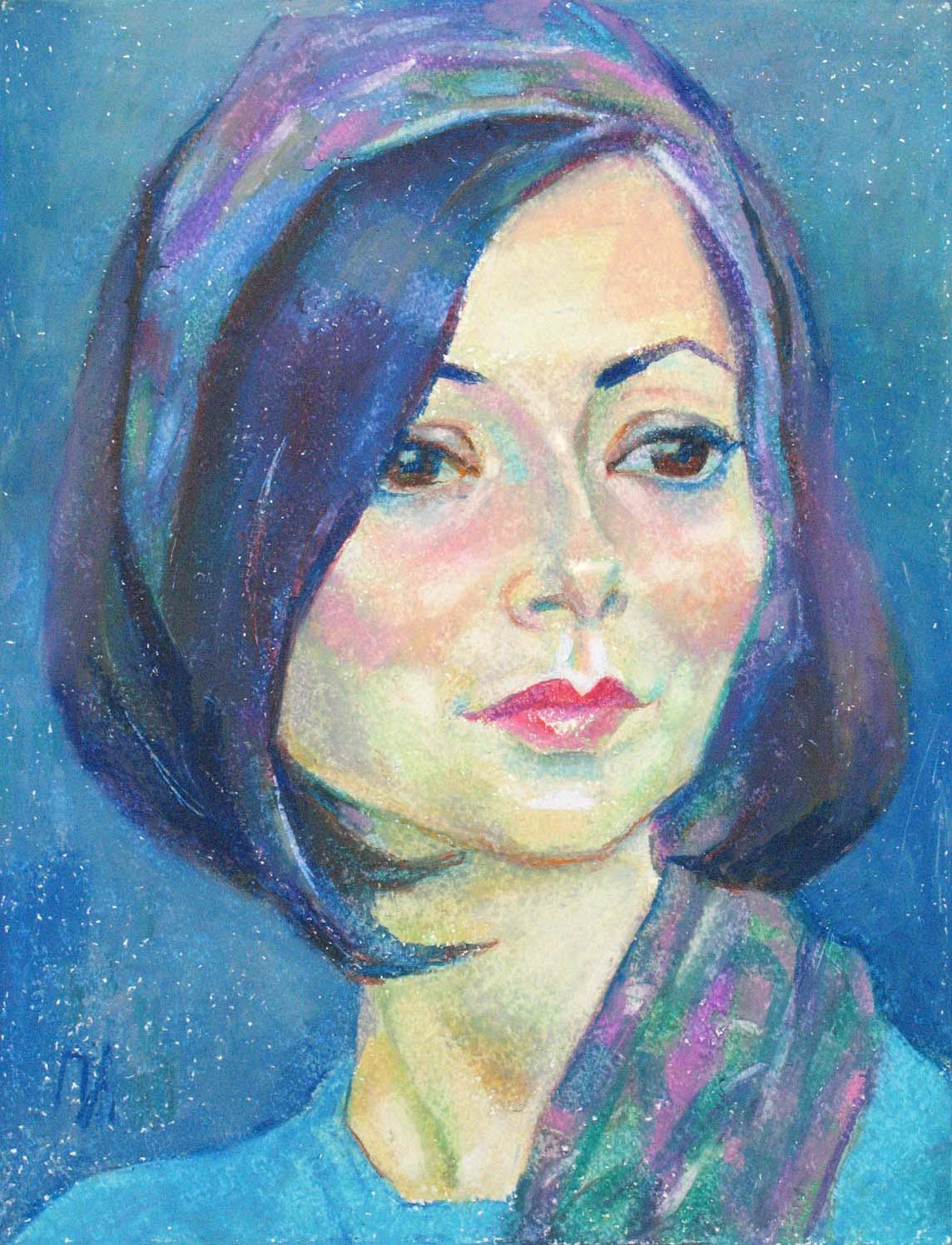 POLINA , paper, oil pastel, 35  27 cm, 2012



