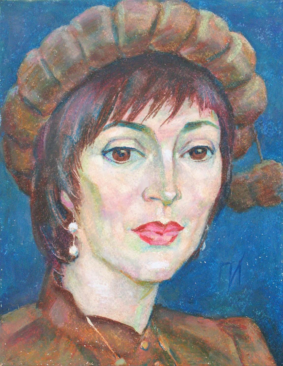 YELENA , paper, oil pastel, 35 � 27 cm, 2012



