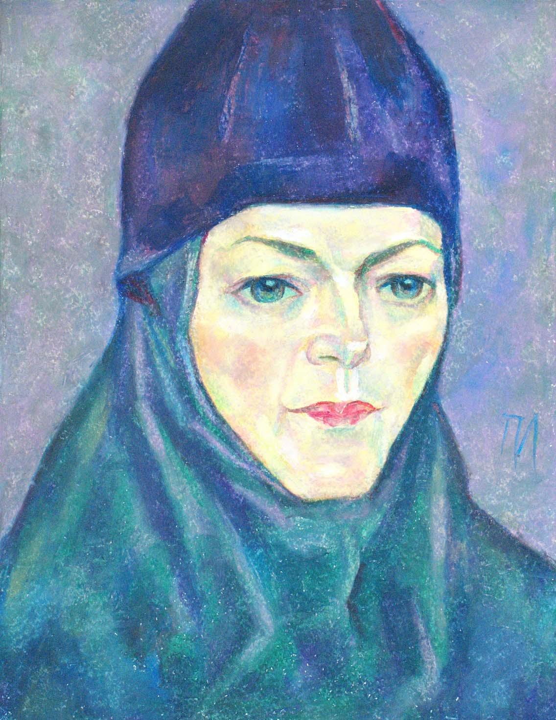sister INNOKENTY , paper, oil pastel, 35  27 cm, 2012



