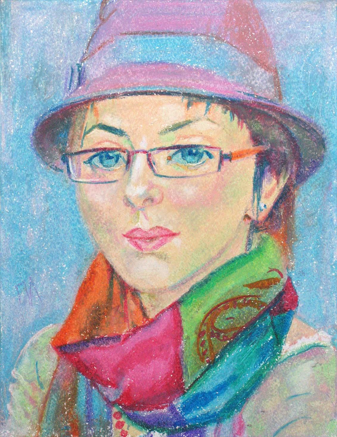 VALENTINA , paper, oil pastel, 35 � 27 cm, 2012



