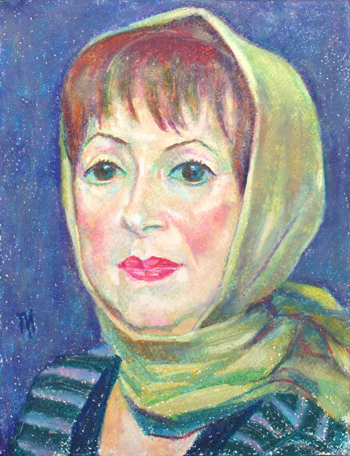 TATYANA , paper, oil pastel, 35  27 cm, 2012



