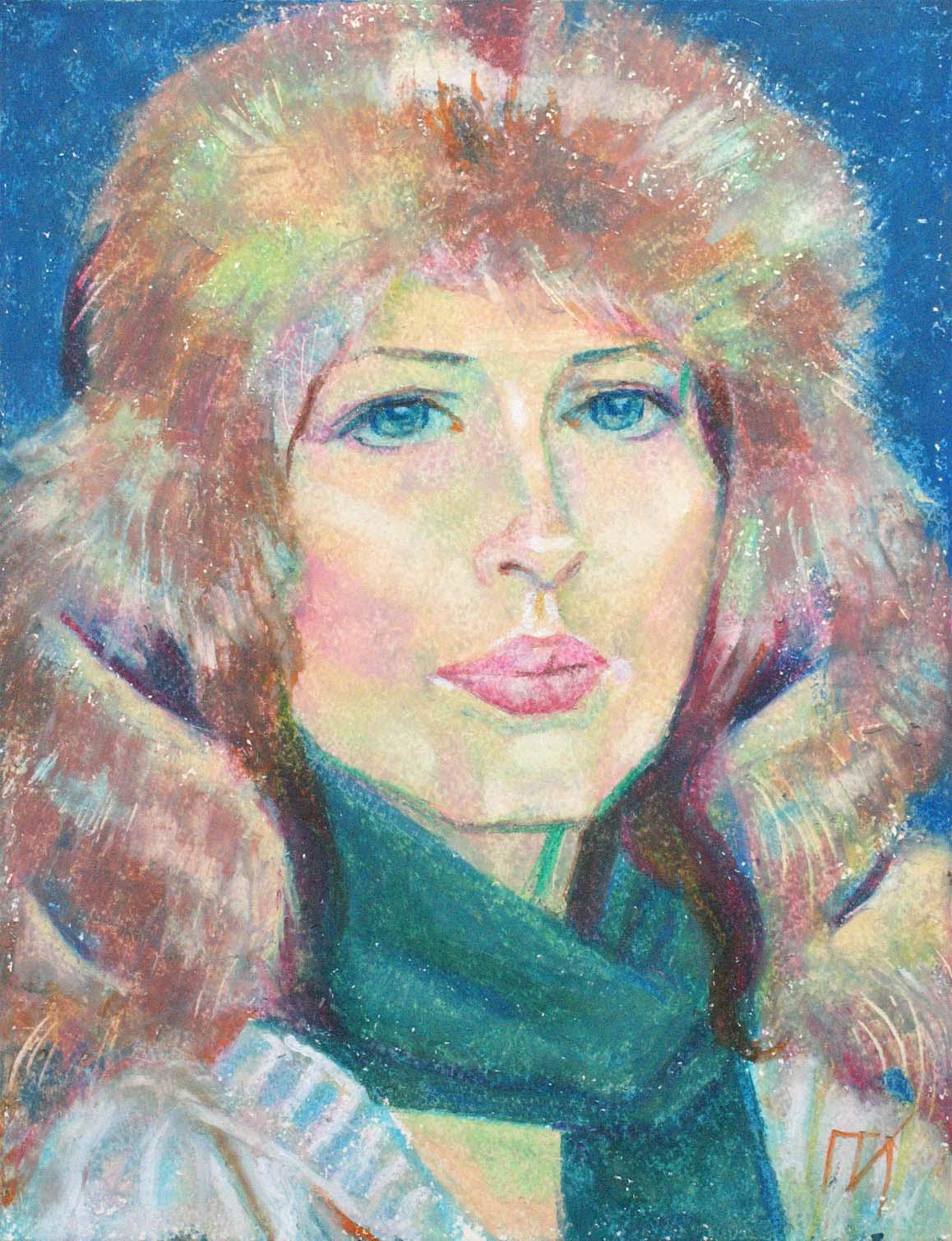 MARINA , paper, oil pastel, 35  27 cm, 2012



