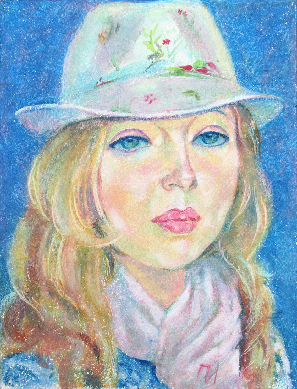 IRINA , paper, oil pastel, 35 � 27 cm, 2012



