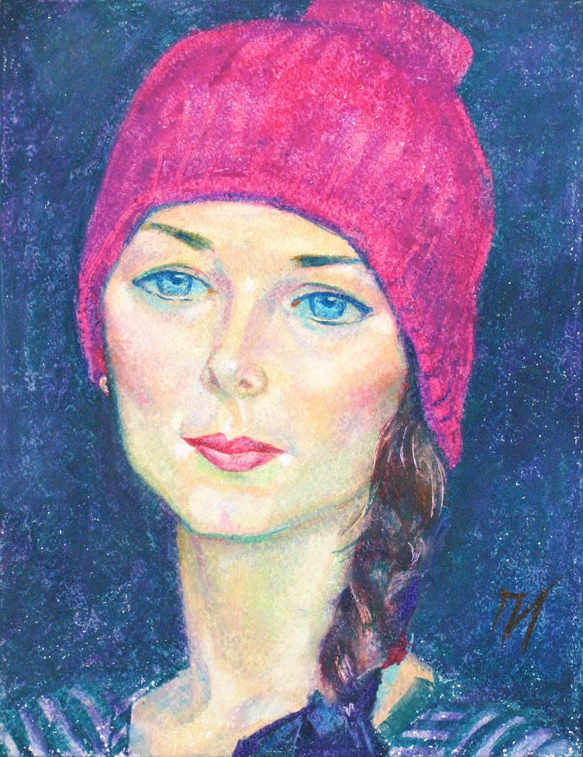 OLGA , paper, oil pastel, 35  27 cm, 2012




