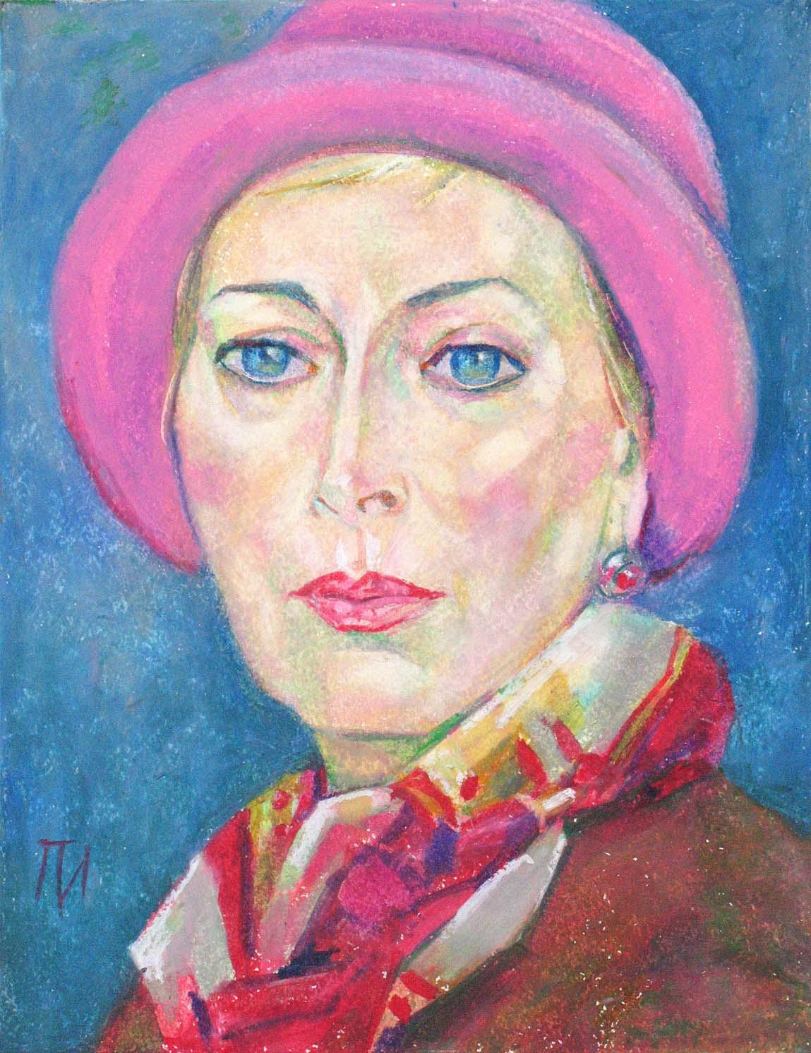 IRINA , paper, oil pastel, 35  27 cm, 2012



